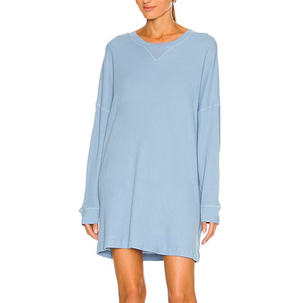 Intimately Free People Early Night Thermal Waffle Knit Pajama Dress